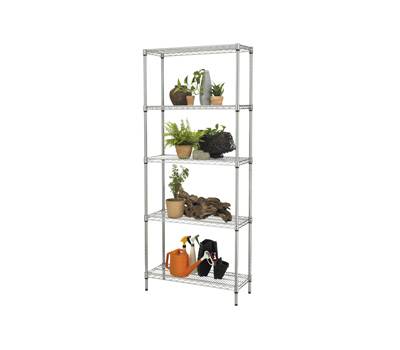 Kit scaffale Archimede Outdoor - 5 ripiani - acciaio zincato - 36 x 90 x 177 cm - cromato - Serena Group - ZN1436-5 - 8032937534695 - DMwebShop
