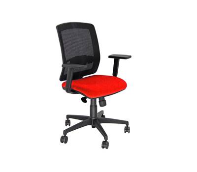 Poltrona semidirezionale Molly MLA con braccioli regolabili rosso - 10046