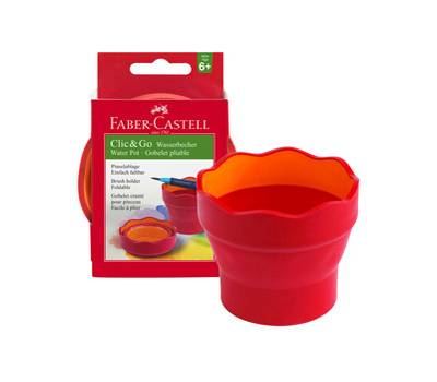 Vaschetta Click Go multiuso rossa Faber Castell - 9520