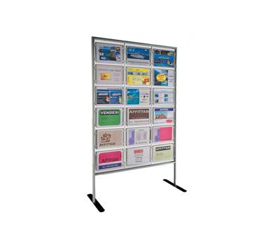 Porta avvisi Menpa da terra - 18 display A4 orizzontali - Tecnostyl - MPA-186H - 8010026007138 - DMwebShop