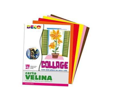 Carta velina - 50 x 76 cm - assortimento 5 colori caldi - busta 25 fogli - Deco - 10732 - 8004957107326 - DMwebShop