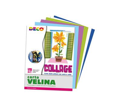 Carta velina - 50 x 76 cm - assortimento 5 colori freddi - busta 25 fogli - Deco - 10733 - 8004957107333 - DMwebShop