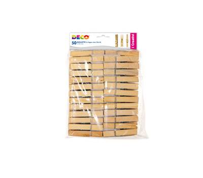 Molletta in legno - 72 x 10 mm - CWR - busta 50 pezzi - Deco - 11689 - 8004957116892 - DMwebShop