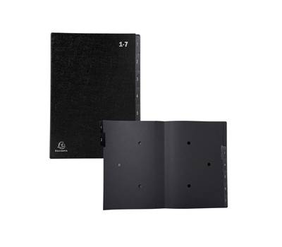 Classificatore numerico 1/7 Ordonator - 25 x 33 cm - nero - Exacompta - 57007E - 3130630570073 - DMwebShop