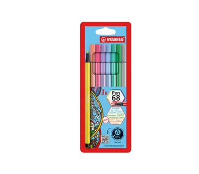 Pennarelli Pen 68 - colori assortiti pastello - busta 8 pezzi - Stabilo - 68/8-01 - 4006381507882 - DMwebShop