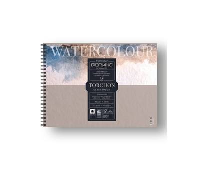 Blocco Watercolour Torchon - 24 x 32 cm - 12 fogli - 300 gr - spiralato - conf. 5 pezzi - Fabriano - 19100281 - 8001348197300 - DMwebShop