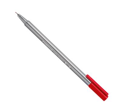 Penna Fineliner triplus - tratto 0,3 mm - rosso - conf. 10 pezzi - Staedtler - 334-2 - 4007817334072 - DMwebShop