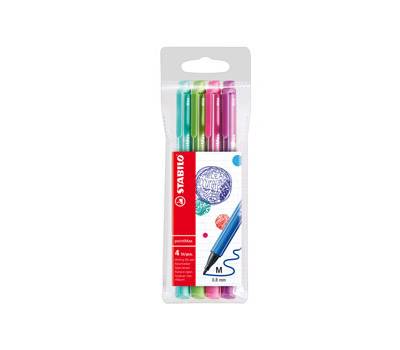 Pennarello PointMax punta feltro - punta 0,8 mm - astuccio 4 colori: azzurro,verde,rosa,viola - Stabilo - 488/4-01 - 4006381503655 - DMwebShop