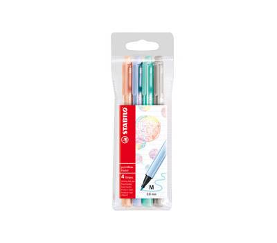 Pennarello PointMax punta feltro - punta 0,8 mm - astuccio 4 colori: carnicino, blu, verde, grigio - Stabilo - 488/4-02 - 4006381519694 - DMwebShop