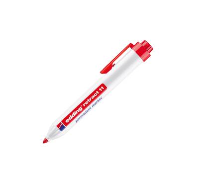 Marcatore permanente 11 Retract - punta conica - 1,5 - 3 mm - rosso - Edding - 4-11002 - 4004764869510 - DMwebShop