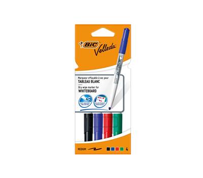 Pennarello Whiteboard Marker Velleda 1741 - punta tonda - 1,4 mm - colori assortiti - astuccio 4 pezzi - Bic - 503842 - 3086120017446 - DMwebShop