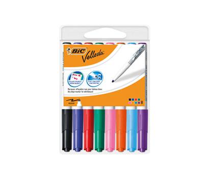 Pennarello Whiteboard Marker Velleda 1741 - punta tonda - 1,4 mm - colori assortiti - astuccio 8 pezzi - Bic - 503844 - 3086120017484 - DMwebShop