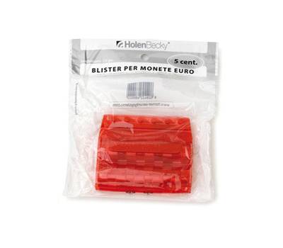 Portamonete - PVC - 5 cent - rosso - blister 20 pezzi - Holenbecky - 8002/20 - 8028422680022 - DMwebShop