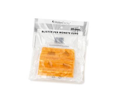 Portamonete - PVC - 20 cent - arancio - blister 20 pezzi - Holenbecky - 8004/20 - 8028422680046 - DMwebShop