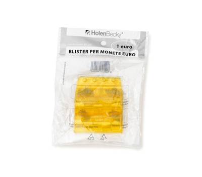 Portamonete - PVC - 1 euro - giallo - blister 20 pezzi - Holenbecky - 8006/20 - 8028422680060 - DMwebShop