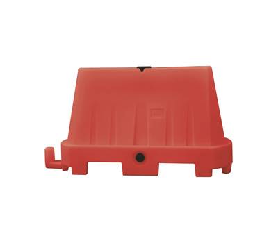 Barriera stradale tipo New Jersey 100 x 40 x 70 cm PE rosso - 18356