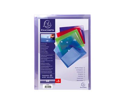 Busta a tasca con chiusura in velcro PPL 24 x 32 cm colori assortiti Exacompta 56420E - 16456
