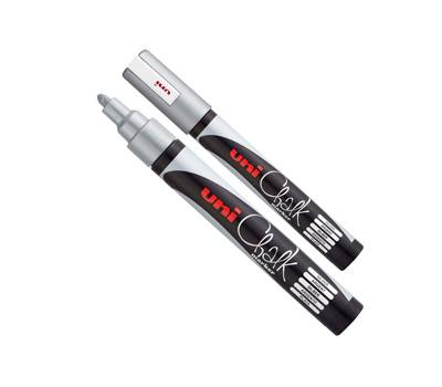 Marcatore a gesso liquido Uni Chalk Marker punta tonda 1,8,2,5 mm argento - 16758 Marcatore a gesso liquido Uni Chalk Marker punta tonda 1,8,2,5 mm argento - 16758