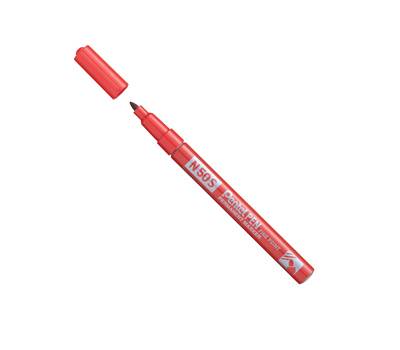 Marcatore permanente N50S punta tonda rosso - 16421
