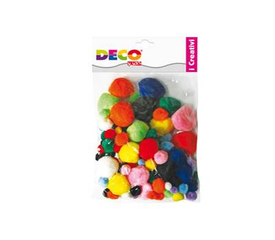 Pompon colori assortiti Deco busta 40 pezzi - 18270