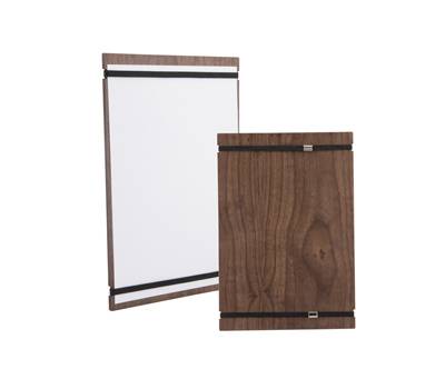 PortaMenu Tablet con elastici 32 x 22 cm legno di noce - 18683