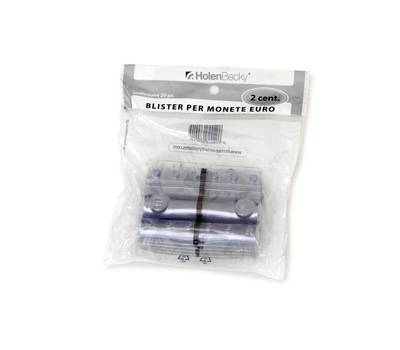 Portamonete PVC 2 cent grigio blister 20 pezzi - 18723