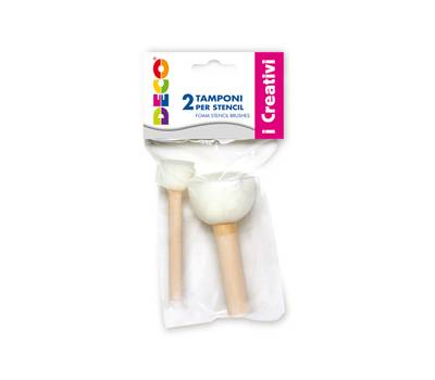 Tampone in spugna per stencil diametro 2,4 cm blister 2 pezzi Deco 06830 - 18268