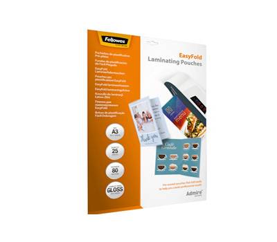 Pouches Admire Easyfold - A3 - cordonate - scatola 25 pezzi - Fellowes - 5602001 - 43859730865 - DMwebShop