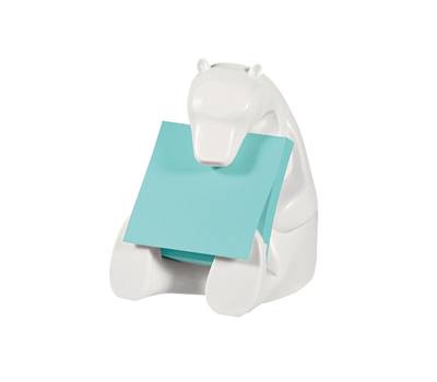 Dispenser orso bianco + ricarica Post it Super Sticky Z Notes - azzurro - BEAR-330 - 76 x 76 mm - 90 fogli - Post-it 7100137125 - 7100285519 - 8887862041899 - DMwebShop