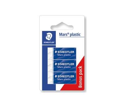 Gomma Mars Plastic - bianca - conf. 3 pezzi - Staedtler - 52653 ABK3D - 4007817525395 - DMwebShop