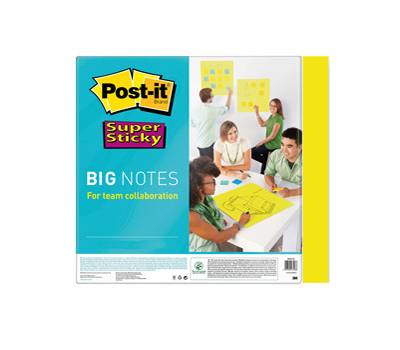 Blocco di fogli Super Sticky Big Notes - BN11-EU - 279 x 279 mm - giallo neon - 30 fogli - Post-it - 7100135782 - 76308931971 - DMwebShop