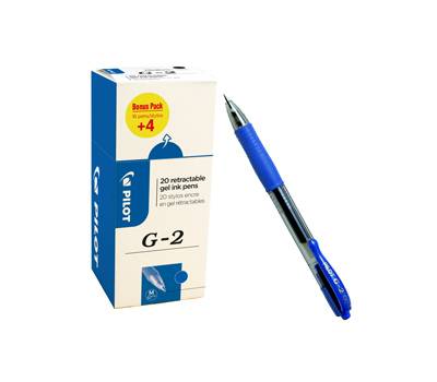 Roller gel a scatto G 2 punta 0,7 mm blu confezione 16,4 pezzi - 11893 Roller gel a scatto G 2 punta 0,7 mm blu confezione 16,4 pezzi - 11893