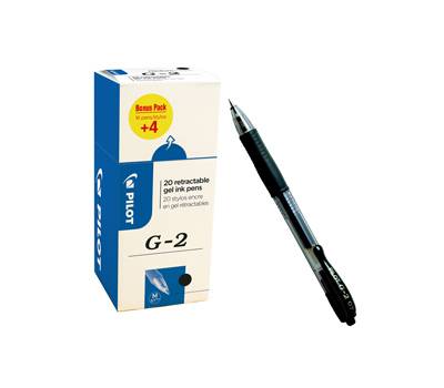 Roller gel a scatto G 2 punta 0,7 mm nero confezione 16,4 pezzi - 11907