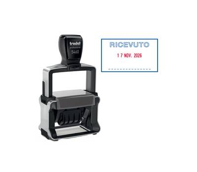 Timbro Professional 4,0,5460 L1 datario e RICEVUTO 5,6 x 3 - 3 cm 4 mm - 2026
