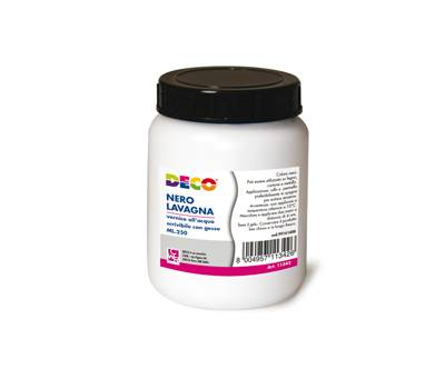Vernice lavagna - 250 ml - nero - conf. 3 pezzi - Deco - 11342 - 8004957607987 - DMwebShop