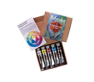 Colori vinilici Polycolor Primary Set - 20 ml - colori primari (nero, bianco inclusi) - set 5 pezzi - Maimeri - M1298049 - 8032810169822 - DMwebShop