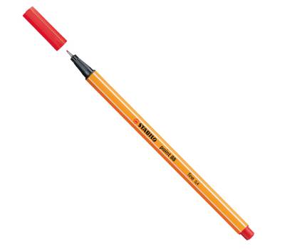 Fineliner Point 88 - punta 0,4 mm - rosso 40 - conf. 10 pezzi - Stabilo - 88/40 - 4006381105262 - DMwebShop