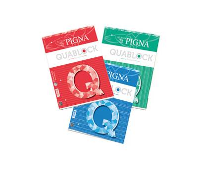 Blocco collato Quablock Original ricambi forati - A5 - 1 rigo - 80 gr - 50 fogli - conf. 5 pezzi - Pigna - 00609761R - 8005235198968 - DMwebShop