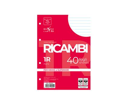 Ricambi forati Quaxima - A4 - 1 rigo - 80 gr - 40 fogli - Pigna - 00629031R - 8005235204485 - DMwebShop