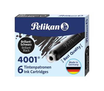 Cartucce inchiostro 4001 TP/6 - lunghezza 39 mm - nero - conf. 6 pezzi - Pelikan - 100401546 - 4012700301215 - DMwebShop