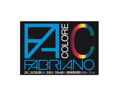 Blocco FaColore - 33 x 48 cm - 25 fogli - 220 gr - 5 colori - Fabriano - 65251533 - 8001348161448 - DMwebShop