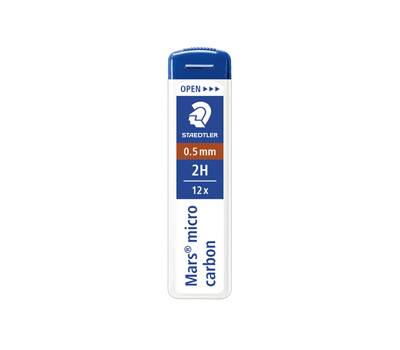Astuccio 12 Mine Mars Micro mina 0,5 mm - gradazione 2H - conf. 12 pezzi - Staedtler - 250 05-2H - 4007817213681 - DMwebShop