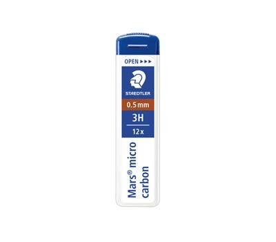Astuccio 12 Mine Mars Micro mina 0,5 mm - gradazione 3H - conf. 12 pezzi - Staedtler - 250 05-3H - 4007817213711 - DMwebShop