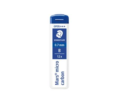 Astuccio 12 Mine Mars Micro mina - 0,7 mm - gradazione B - conf. 12 pezzi - Staedtler - 250 07-B - 4007817213865 - DMwebShop