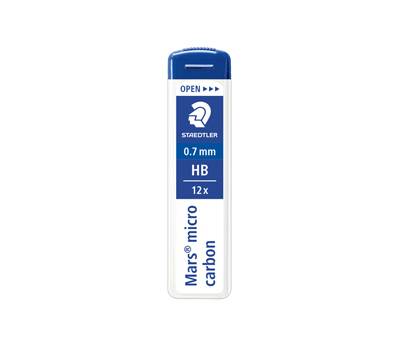 Astuccio 12 Mine Mars Micro mina - 0,7 mm - gradazione HB - conf. 12 pezzi - Staedtler - 250 07-HB - 4007817213896 - DMwebShop