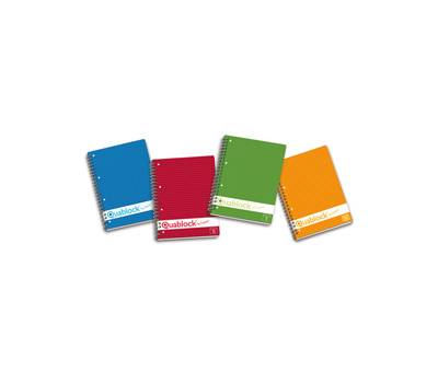 Blocco spiralato Quablock Original - 22 x 29,7 cm - quadretto 5 mm - 120 fogli - 80 gr - 4 fori - spiralato - conf. 5 pezzi - Pigna - 02000015M - 8005235019485 - DMwebShop