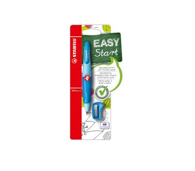 Portamine Easyergo - 3,15 mm - per destrosi + affilamine - azzurro - Stabilo - B-46873-5 - 4006381468732 - DMwebShop