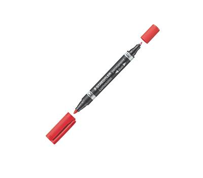 Pennarello Lumocolor Permanent Duo 348 punta feltro - punta 0,6 mm e 1,5 mm - rosso - Staedtler - 348-2 - 4007817348000 - DMwebShop Pennarello Lumocolor Permanent Duo 348 punta feltro - punta 0,6 mm e 1,5 mm - rosso - Staedtler - 348-2 - 4007817348000 - DMwebShop