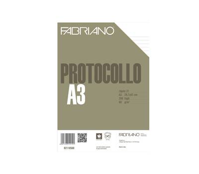 Foglio protocollo - A4 - 1 rigo - 60 gr - conf. 200 pezzi - Fabriano - 19100743 - 8001348232070 - DMwebShop