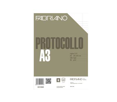 Foglio protocollo - A4 - 1 rigo - con margine - 60 gr - conf. 200 pezzi - Fabriano - 02210560 - 8001348149118 - DMwebShop